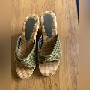Gold sandals size 37
